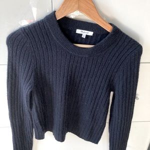 Barely worn Madewell sweater black kinda cropped style